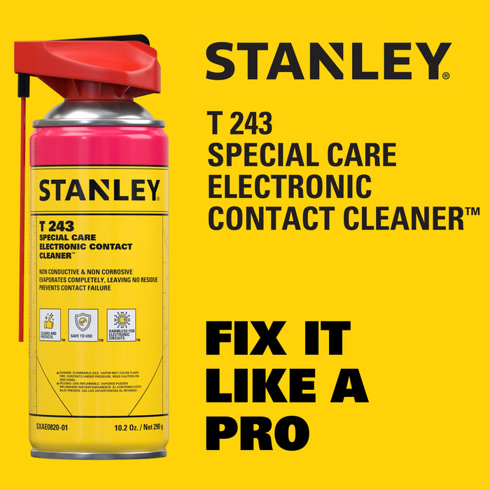 Stanley T243 Special Care Electronic Contact Cleaner Spray, 10.2 oz