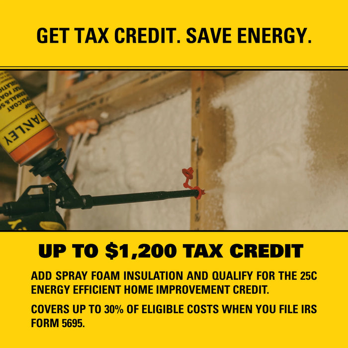 Stanley F994C Supercoat Canister Foam 200™ - Two Component Spray Foam Insulation Kit (200 board feet) - Class A Fire Rated, Closed Cell