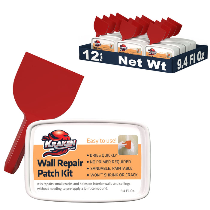 Kraken Bond Wall Repair Patch Kit - 12 Pack